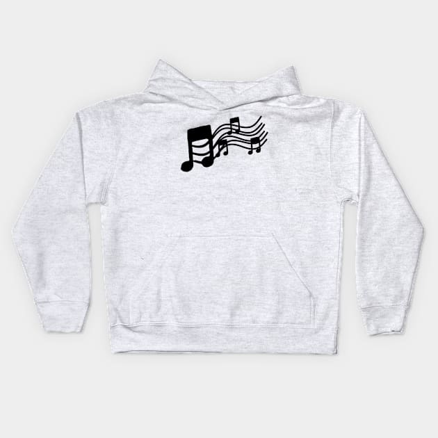 Musical notes Kids Hoodie by Sunshoppe